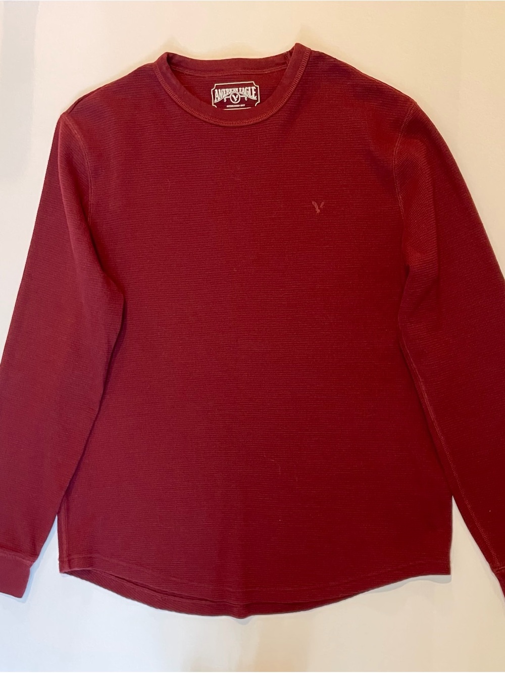 American Eagle Maroon Thermal Long Sleeve Size L